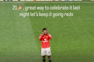 生日夜击败蓝军！梅努社媒晒照：以很棒的方式庆祝自己21岁生日