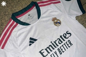 皇马新赛季主场球衣谍照流出：白色主色调辅以深绿粉色点缀
