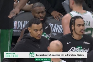 旗开得胜！凯尔特人32分大胜 创队史季后赛揭幕战净胜分最多纪录