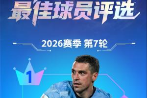 【直播吧】中超第7轮最佳：斯坦丘世界波制胜当选！助英博取5连胜