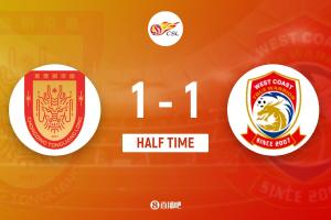 半场-铜梁龙1-1西海岸 阿齐兹破门杜月徵建功李镇全远射中柱