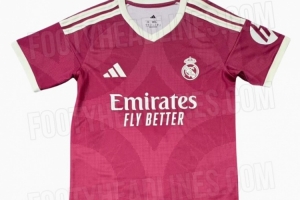 皇马新赛季第三球衣曝光，粉色战袍时隔六年回归，设计极简轻奢