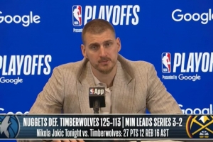 【完整版】约基奇：华子是NBA最有天赋球员之一 G6不会被环境影响