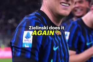 堪称杰作!国米官推晒泽林斯基世界波多角度回放